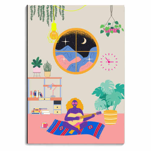 Paradise House: Chillout Room - personalised A4, A5, A6 notebook by Nina Robinson