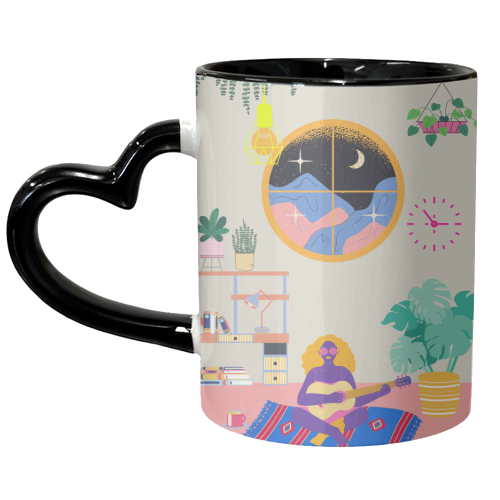 Paradise House: Chillout Room - unique mug by Nina Robinson