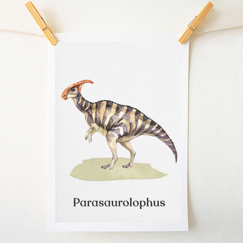 Parasaurolophus - A1 - A4 art print by Gal Design