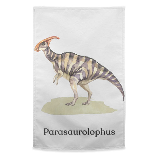 Parasaurolophus - funny tea towel by Gal Design
