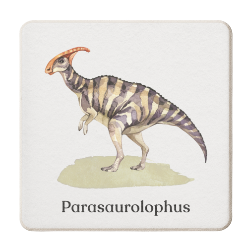 Parasaurolophus - personalised beer coaster by Gal Design