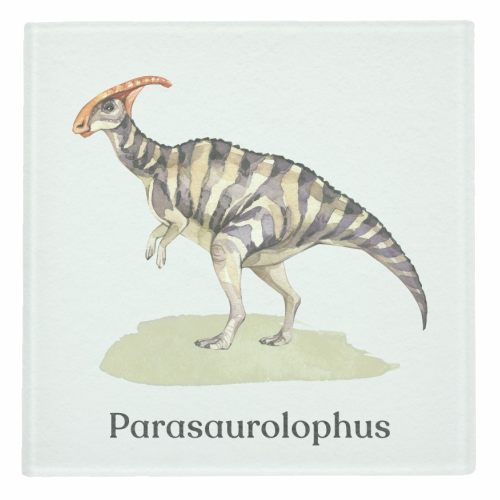 Parasaurolophus - personalised beer coaster by Gal Design