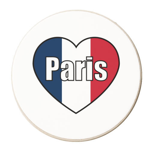Paris Heart - personalised beer coaster by Adam Regester
