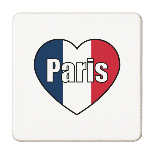 Paris Heart - personalised beer coaster by Adam Regester