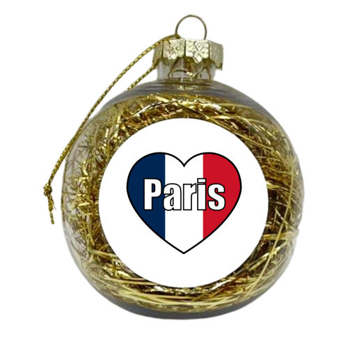 Paris Heart - xmas bauble by Adam Regester