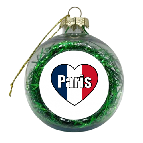 Paris Heart - xmas bauble by Adam Regester