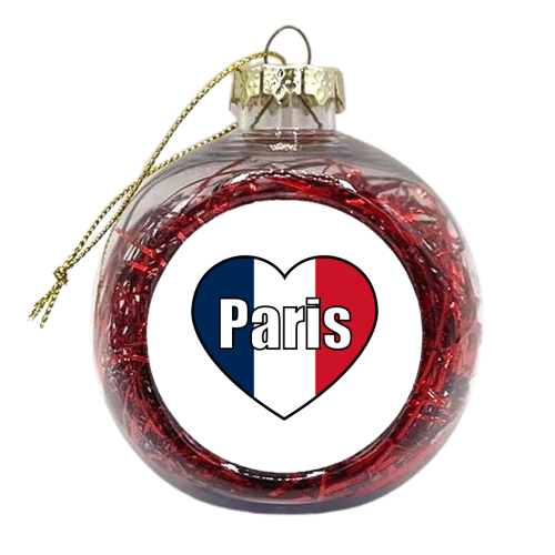 Paris Heart - xmas bauble by Adam Regester
