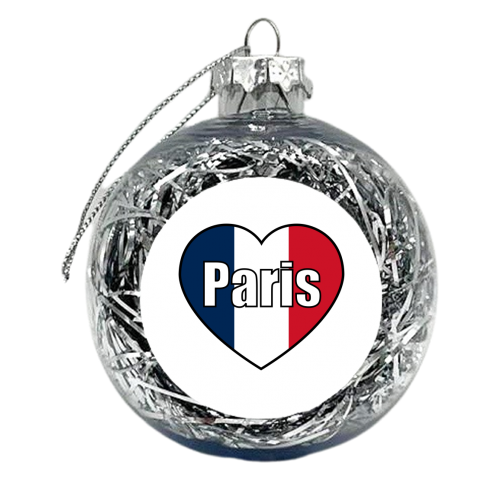 Paris Heart - xmas bauble by Adam Regester