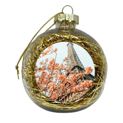 Paris in Spring | Travel Photography Eifel Tower | Wonder Building Architecture Love - xmas bauble by Uma Prabhakar Gokhale