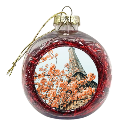 Paris in Spring | Travel Photography Eifel Tower | Wonder Building Architecture Love - xmas bauble by Uma Prabhakar Gokhale