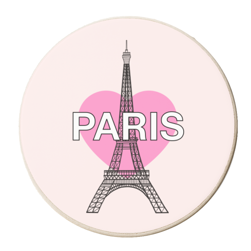Paris Love Heart - personalised beer coaster by Adam Regester