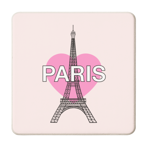 Paris Love Heart - personalised beer coaster by Adam Regester