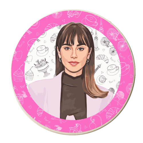 Parisian Lil - personalised beer coaster by DOLLY WOLFE