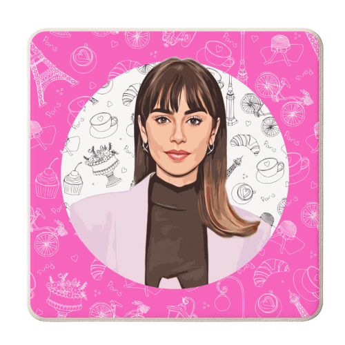 Parisian Lil - personalised beer coaster by DOLLY WOLFE