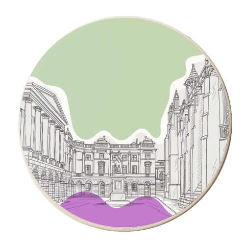 Parliament Square, Edinburgh, Scotland - personalised beer coaster by Adam Regester