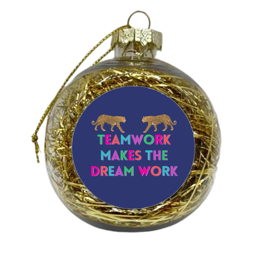 Partner in Crime - Teamwork makes the dream work - xmas bauble by Nida Designs