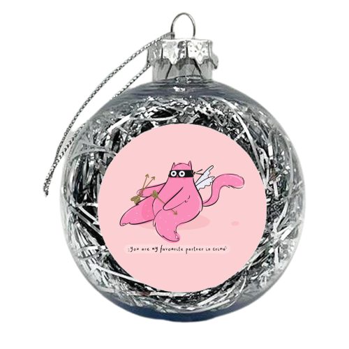 Partners In Crime - xmas bauble by Alice Palazon