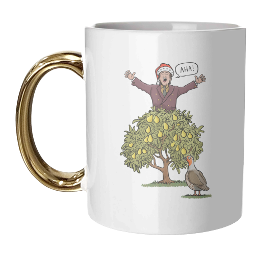 Partridge in a Pair Tree - unique mug by Carl Batterbee