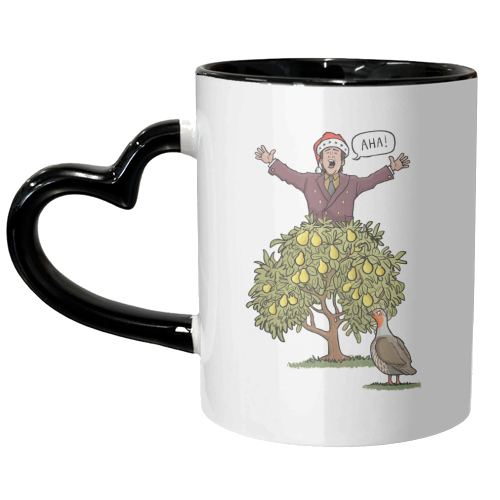 Partridge in a Pair Tree - unique mug by Carl Batterbee