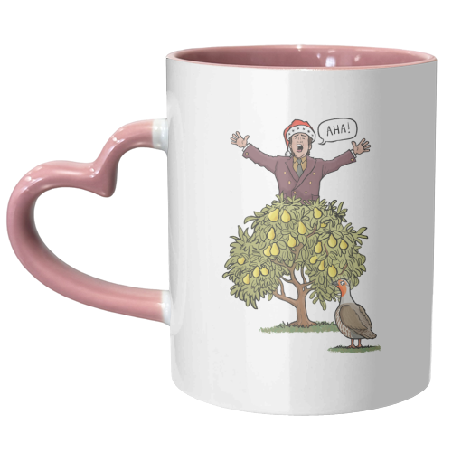 Partridge in a Pair Tree - unique mug by Carl Batterbee