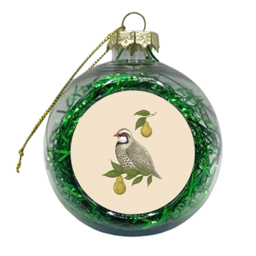 Partridge in a Pear Tree - xmas bauble by Ellie Bednall