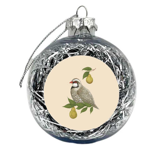 Partridge in a Pear Tree - xmas bauble by Ellie Bednall