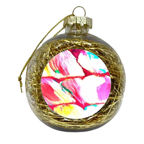 Party 2 Sugarcane - xmas bauble by Alicia Noelle Jones