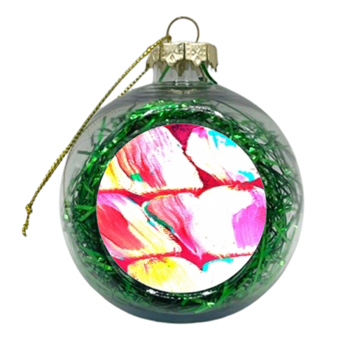 Party 2 Sugarcane - xmas bauble by Alicia Noelle Jones