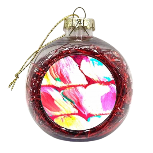 Party 2 Sugarcane - xmas bauble by Alicia Noelle Jones
