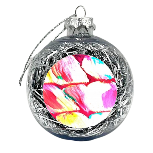Party 2 Sugarcane - xmas bauble by Alicia Noelle Jones