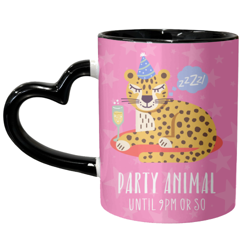 Party Animal - unique mug by Claire Atwood