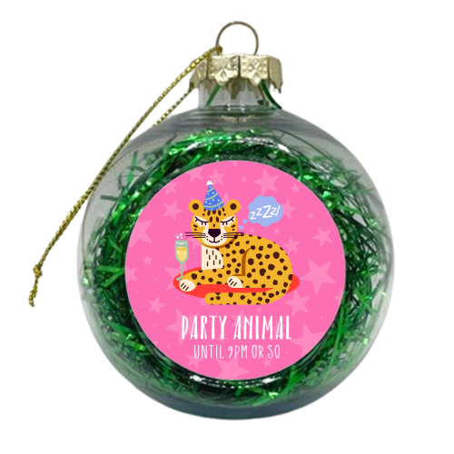 Party Animal - xmas bauble by Claire Atwood