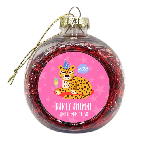 Party Animal - xmas bauble by Claire Atwood