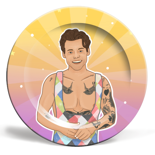 Party in Styles - ceramic dinner plate by Loren Grosvenor