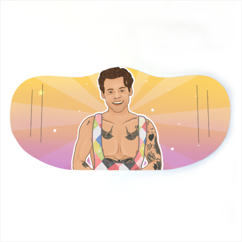 Party in Styles - face cover mask by Loren Grosvenor