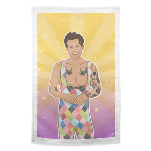 Party in Styles - funny tea towel by Loren Grosvenor