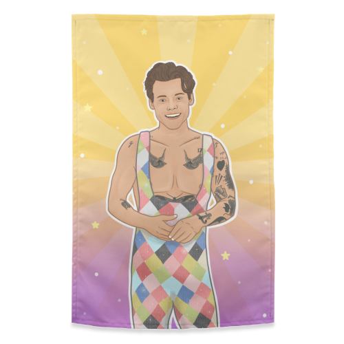 Party in Styles - funny tea towel by Loren Grosvenor