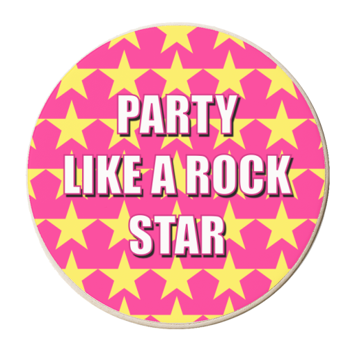 Party Like A Rock Star - personalised beer coaster by Adam Regester