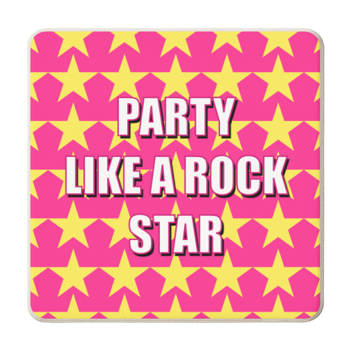 Party Like A Rock Star - personalised beer coaster by Adam Regester