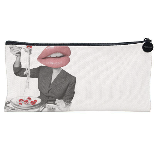 Pasta - flat pencil case by Sophie Florence Design