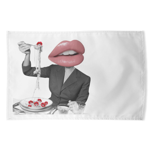 Pasta - funny tea towel by Sophie Florence Design