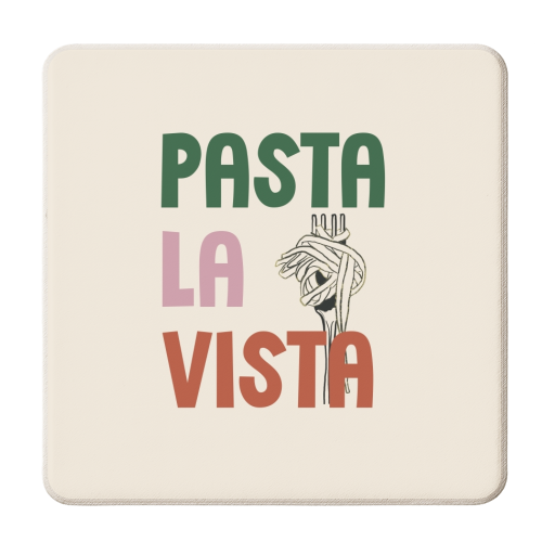 Pasta La Vista foodie gift - personalised beer coaster by Giddy Kipper