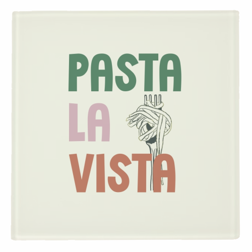 Pasta La Vista foodie gift - personalised beer coaster by Giddy Kipper