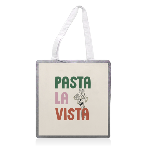 Pasta La Vista foodie gift - printed canvas tote bag by Giddy Kipper