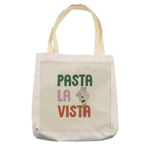 Pasta La Vista foodie gift - printed canvas tote bag by Giddy Kipper