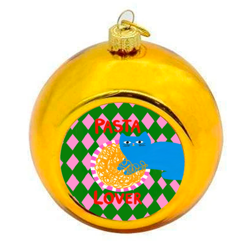 Pasta Lover - colourful christmas bauble by The Paper Tail