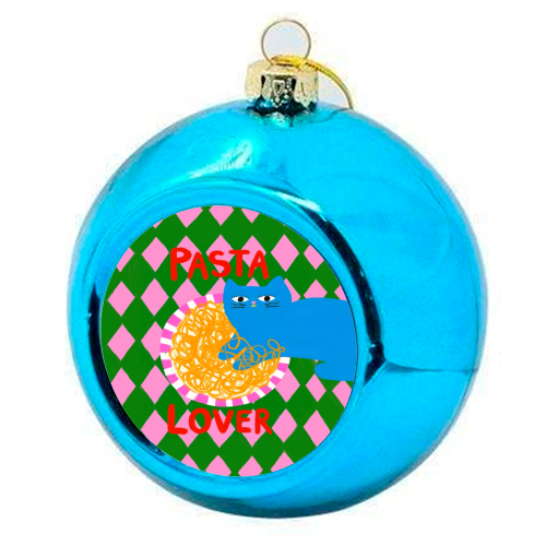 Pasta Lover - colourful christmas bauble by The Paper Tail