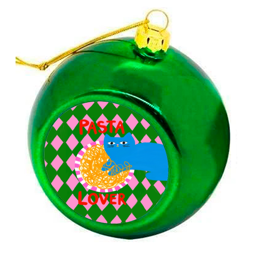 Pasta Lover - colourful christmas bauble by The Paper Tail