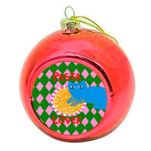 Pasta Lover - colourful christmas bauble by The Paper Tail