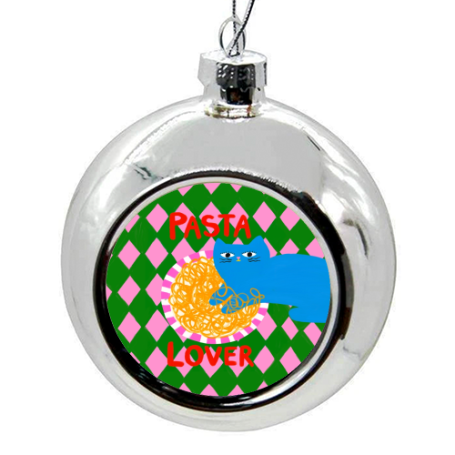Pasta Lover - colourful christmas bauble by The Paper Tail